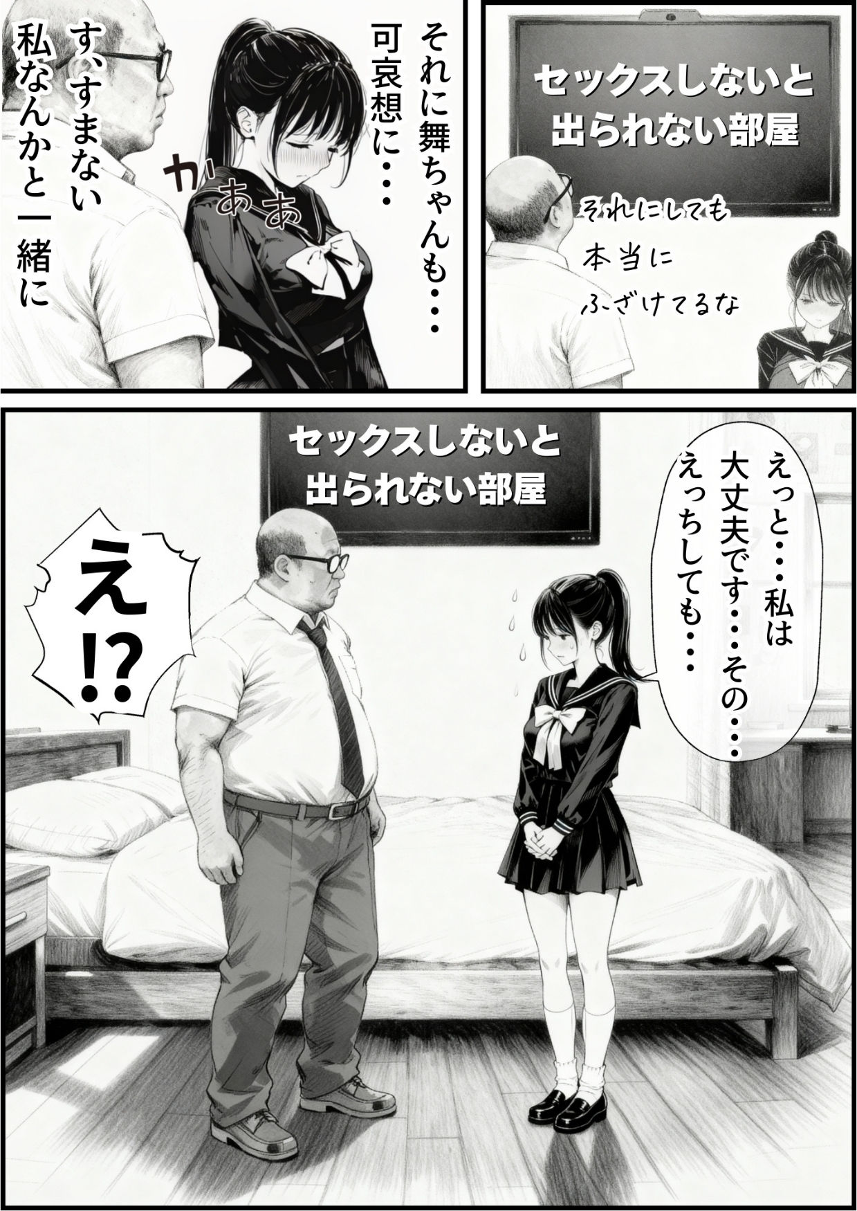 セックスしないと出られない部屋に娘の親友と閉じ込められたんだが・・・ 画像3