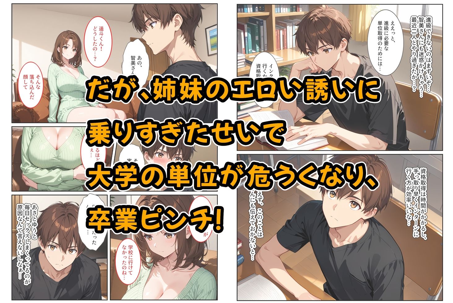 養子になったら爆乳義母と双子義妹に誘惑されて中出しセックスしています!〜母娘ハーレム編〜 画像2