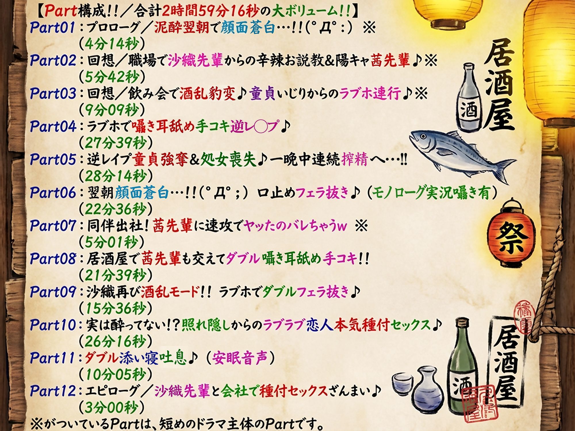 泥●暴走ワンナイトラブ♪翌朝顔面蒼白…!!(゜Д゜;) 普段カタブツなインテリメガネ先輩OLが酒乱ドスケベ豹変♪【酒乱⇔シラフのリバーシブル耳舐め満載!!】 画像2