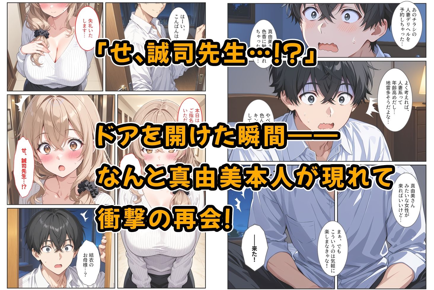 デリヘル呼んだら教え子のママが来たので孕ませました〜娘も一緒に種付けて腹ボテ家族に〜 画像3