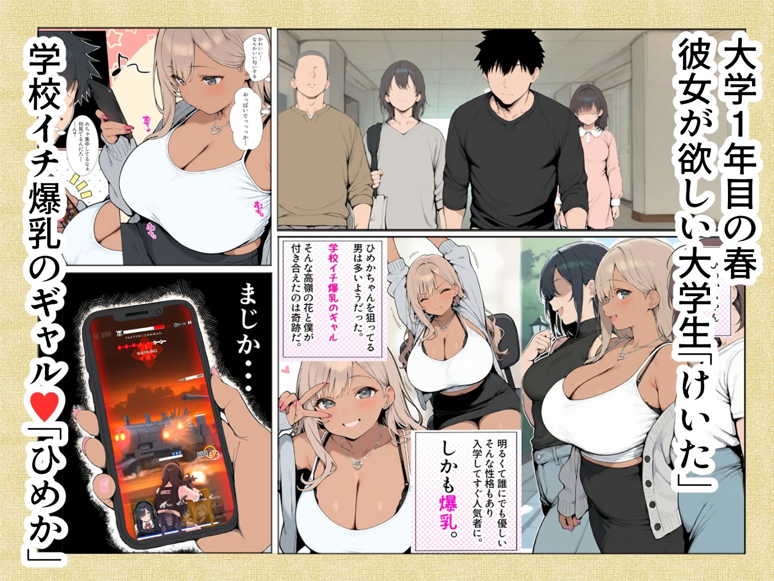 学校イチ爆乳のギャル彼女に寝取らせを頼んで一生後悔する話 画像2