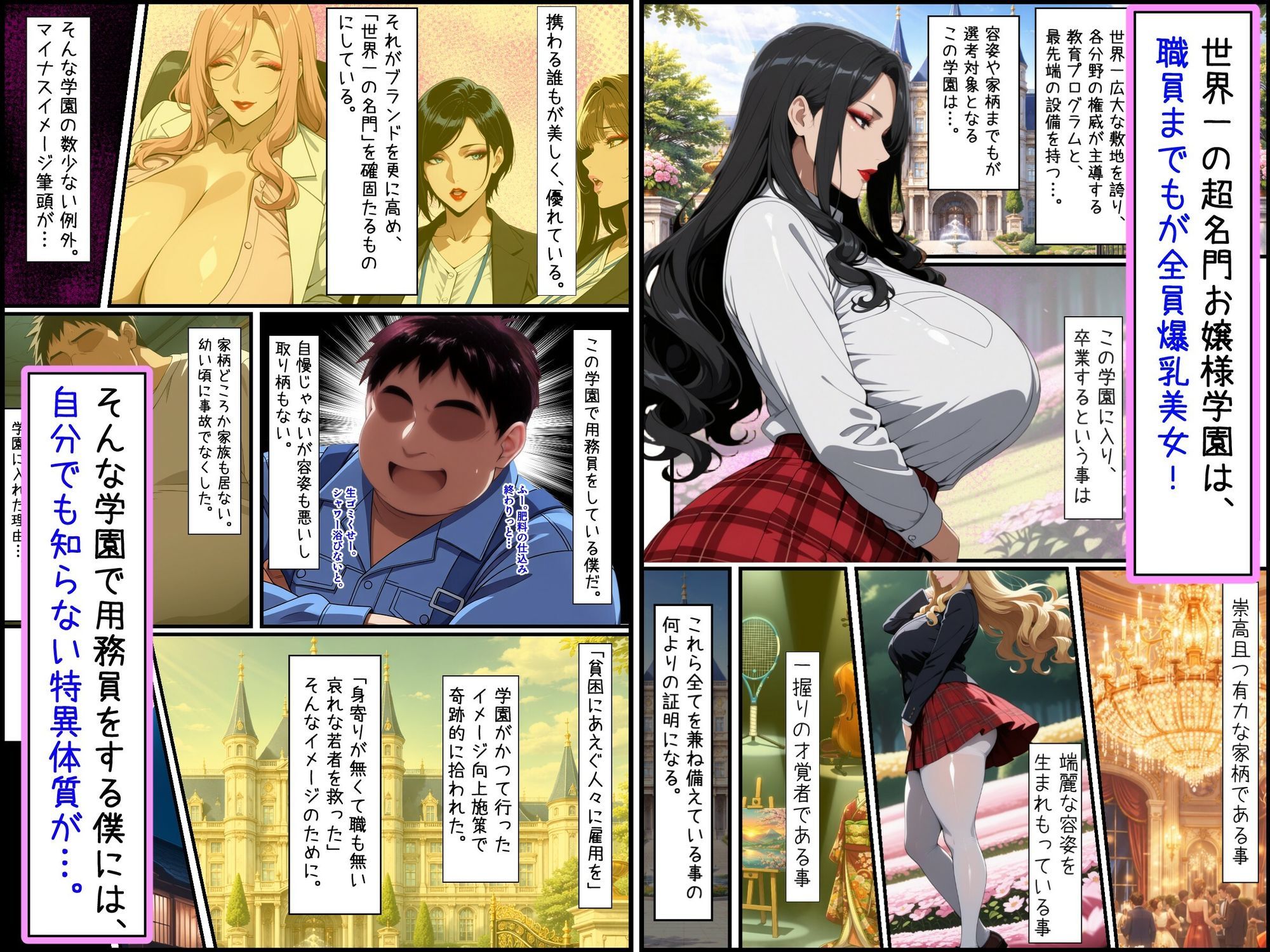 爆乳お嬢様もドスケベ熟女も特異体質で更生させる!学園長も先生もメイドも学園生も完堕ちさせてラブラブする話 画像1
