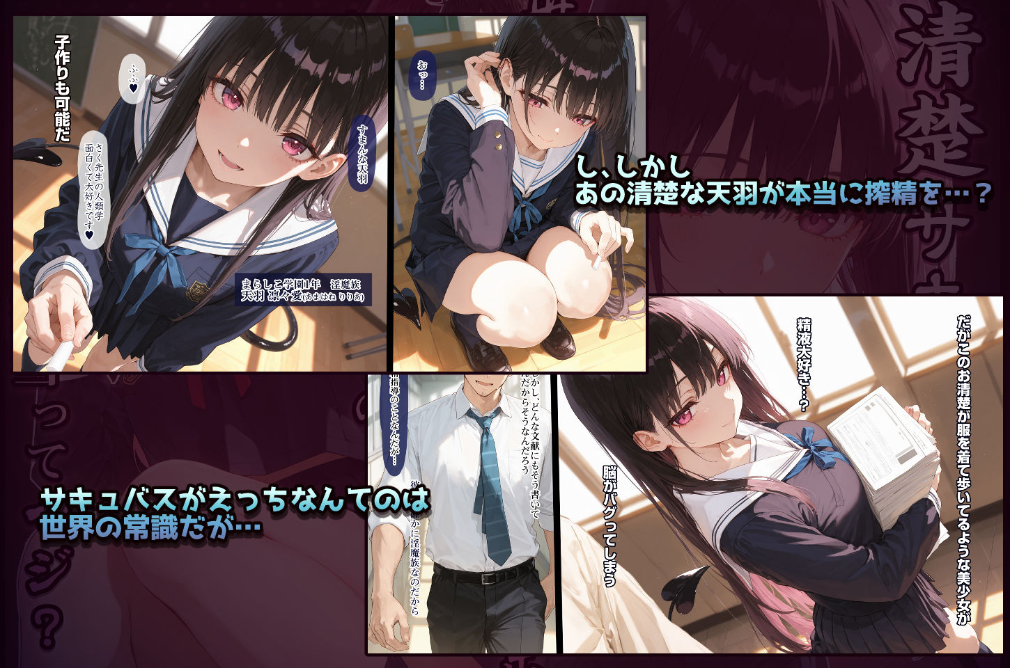 清楚サキュバス 世界が魔界と繋がって早10年 オレが教え子の搾精指導担当ってマジ? 画像3